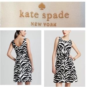 Kate Spade Jillian Animal Zebra Print Linen Dress